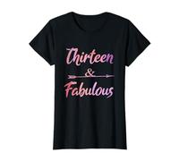 Thirteen And Fabulous Cute 13th Birthday Princess Girl T-Shirt