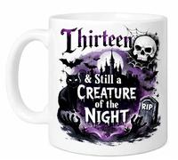 Thirteen and Still A Creature of The Night Gothic 13th Birthday Coffee Cup Gift Mug