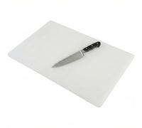 Thirteen Chefs Commercial Plastic Cutting Board, NSF, HDPP High Density Poly White 20 x 15 x 0.5 Inches