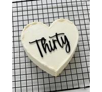 Thirty Cake Topper,Black Acrylic Cheers to 30 Years Cake Topper 30 Cake Topper for Happy 30th Birthday Decorations Anniversary 30th Birthday Decoration