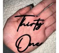 Thirty One Cake Topper - Black Acrylic 31st Birthday Cake Decoration,Funny Thirty One Cake Sign,31 Cake Topper for Men & Women Party Supplies