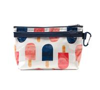 THIRTY-ONE Gifts Clear Clip Pouch, Zipper Pouch with Clear Pouch Pocket and Carabiner Pouch Clip, Popsicle Perfection, Popsicle Perfection