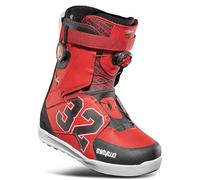 ThirtyTwo Lashed Double Boa Zeb Snowboard Boots with Double Zone Lace-up and Non-Slip Sole, Black/Red, Size 8