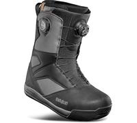 ThirtyTwo STW Double Boa Snowboard Boots - Snowboard Boots with Dual-Zone Lacing & Grippy Outsole - Black/Darkgrey - Size 9