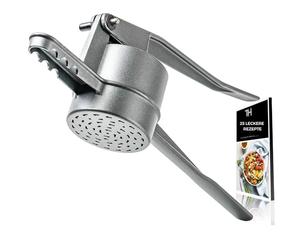 Thiru Spaetzle Press - 2024 Test Winner - 60 Days Risk-Free Trial - Potato Press with Pressure Pads & Ladle - Ideal for Spaetzle, Potatoes, Juices - Made in Germany - Includes E-Book