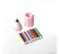 This 13-piece mini colored pencil set is perfect for dollhouses and DIY miniature scenes. The ultra-realistic colored pencils come with a mini storage box (Pink)