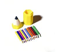 This 13-piece mini colored pencil set is perfect for dollhouses and DIY miniature scenes. The ultra-realistic colored pencils come with a mini storage box (Yellow)