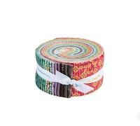 This 2 1/2" Rolie Polie precut Bundle Includes 40 Pieces from The Gentler Times Collection by Lori Holt of Bee in My Bonnet for Riley Blake Designs.