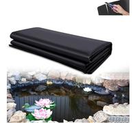 This 2x10.5m Black Pond Liner Heavy Duty Waterproof Flexible Fish Pond Liners Foldable Pond Lining for Small Ponds Streams Fountains Slope Protection Durable Fish Pond Liner Film