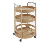 This 3-Tier Kitchen Cart with Wheels - Wine Bar Cart - Serving Trolley - Kitchen Buffet - Rolling Hairdresser Cart - Versatile Storage & Stylish Design