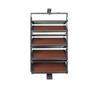 This 360° Rotating Pull-Out Shoe Rack, Height-Adjustable Multi-Layer Storage Shelf for Entryway and Cloakroom, 4 Tier Design