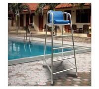 This 4.9 Ft Lifeguard Chair - Durable Removable Watchtower with 2-Step Ladder, Rust-Resistant Silver Stool for Pools, Water Parks & Beaches - Perfect for Safety & Supervision