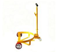 This 55 Gallon Drum Dolly, Drum Dolly with Ergonomic Pull Bar, Low-Profile Barrel, for Factory and Workshop(Cast Iron Wheels)