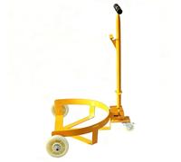 This 55 Gallon Drum Dolly, Drum Dolly with Ergonomic Pull Bar, Low-Profile Barrel, for Factory and Workshop(Nylon Wheels)