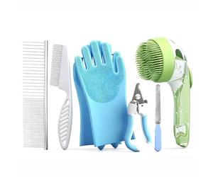 This 6-in-1 pet grooming kit is designed specifically for Himalayan cats and includes a brush, pin brush, shampoo dispenser, grooming gloves, nail clippers, and nail file. A