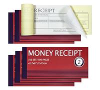 This 6-pack of Money & Rent Receipt Books (300 sets) features carbonless 2-part receipts, waterproof covers, and sturdy cardboard backing. Ideal for landlords, property managers, and small businesses.