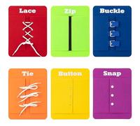 This 6-piece Montessori education board set is suitable for children learning to use it. It teaches children skills such as making ropes, zipping zippers, and buttoning buttons, fostering life skills.