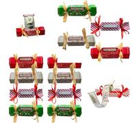 This 8-piece Christmas candy piggy bank, 20.5cm*5cm, is a Christmas cash surprise gift box and the perfect present for family and friends.