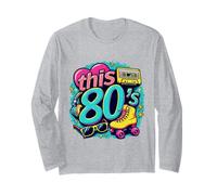 This 80’s Bro Retro Cassette Roller Skates Party 80s Costume Long Sleeve T-Shirt