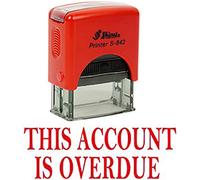 This Account is OVERDUE Self Inking Rubber Stamp Office Stationary Shiny Stamp