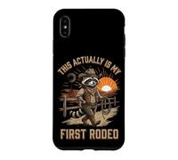 This Actually Is My First Rodeo Raccoon Cowboy Western Rodeo Case for iPhone XS Max