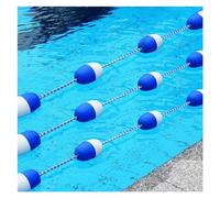 This Adjustable Pool Divider Rope - 39.4ft Swim Lane Safety Line with Buoys & Hooks, Blue & White Pool Safety Rope for Swimming Pools, Perfect for Swim Training & Competitions