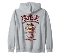 This Ain't My First Rodeo Just The Clumsiest One Zip Hoodie