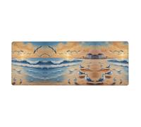 This Airborne Seagulls Keyboard and Mouse pad, 12x31.5 inches in Size, is Designed for Computers, Consoles, Offices, and is Also Suitable for Games and Study.