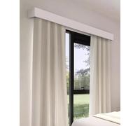 This Aluminum Alloy Curtain Pelmet Panel With Tracks for White Bedroom Window Heavy Duty Single Track Rod Wall Mounted 2.2m (7.2ft)