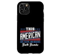 This American Eats Sleeps Breathes Bath Bombs Red White Blue Case for iPhone 11 Pro