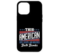 This American Eats Sleeps Breathes Bath Bombs Red White Blue Case for iPhone 12 Pro Max