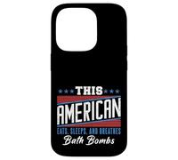 This American Eats Sleeps Breathes Bath Bombs Red White Blue Case for iPhone 14 Pro