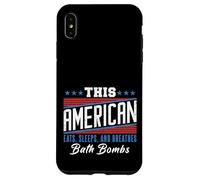 This American Eats Sleeps Breathes Bath Bombs Red White Blue Case for iPhone XS Max