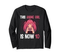This Anime Girl is Now 10 Years Anime 10th Birthday Kawaii Long Sleeve T-Shirt