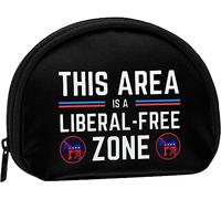 This Area is A Liberal Free Zone Coin Purse Wallet Women and Girls Cute Fashion Bag Change Pouch Key Holder Women Purse Gift