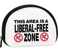 This Area is A Liberal Free Zone Coin Purse Wallet Women and Girls Cute Fashion Bag Change Pouch Key Holder Women Purse Gift