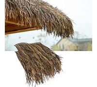 This Artificial Thatch Roofing for Outdoor Decorations, Fireproof Synthetic Material, Perfect for Patios, Tiki Huts, and Straw Thatching Roof Applications