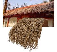 This Artificial Thatch Roofing for Outdoor Decorations, Fireproof Synthetic Material, Perfect for Patios, Tiki Huts, and Straw Thatching Roof Applications