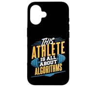 This Athlete Is All About Algorithms Coding Humor Case for iPhone 16