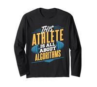 This Athlete is All About Algorithms Coding Humor Long Sleeve T-Shirt