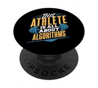 This Athlete Is All About Algorithms Coding Humor PopSockets Adhesive PopGrip