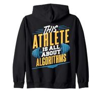 This Athlete Is All About Algorithms Coding Humor Zip Hoodie