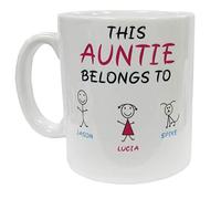 This Auntie Belongs to... Customisable Mug. Perfect for Mother's Day, Birthday, Christmas or a Gift.