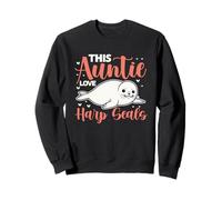 This Auntie Love Harp Seals Cute Seal Design Sweatshirt