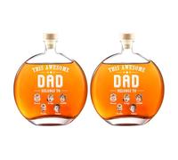 This Awesome Dad Belongs to Personalized Empty Whiskey Bottle,Custom Glass Liquor Decanter with Face Photo,Fathers Day Birthday Gifts for Dad