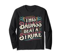 This Badass Beat A Stroke Stroke Warrior Survivor - Long Sleeve T-Shirt