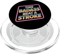 This Badass Beat A Stroke Stroke Warrior Survivor - PopSockets PopGrip for MagSafe