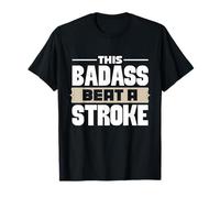 This Badass Beat The Stroke Bold Typography Design T-Shirt