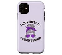 THIS BADASS IS A SJOGREN'S WARRIOR Purple Ribbon Meme Case for iPhone 11