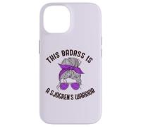 THIS BADASS IS A SJOGREN'S WARRIOR Purple Ribbon Meme Case for iPhone 14